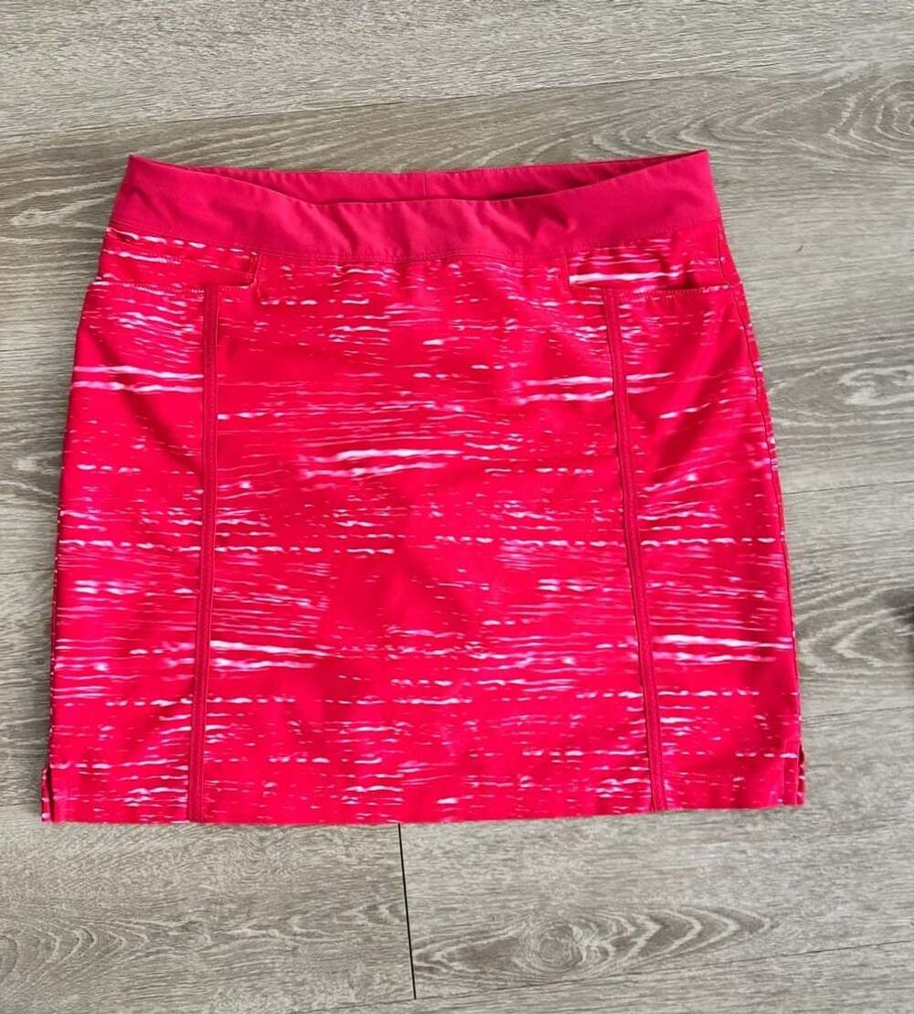 Adidas Golf Adistar Skort Size S red Printed Tennis Skirt